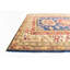 Tapis en laine beige/bleu 4 pi 10 po x 6 pi 4 po one-of-kind à la main noué la Alayna