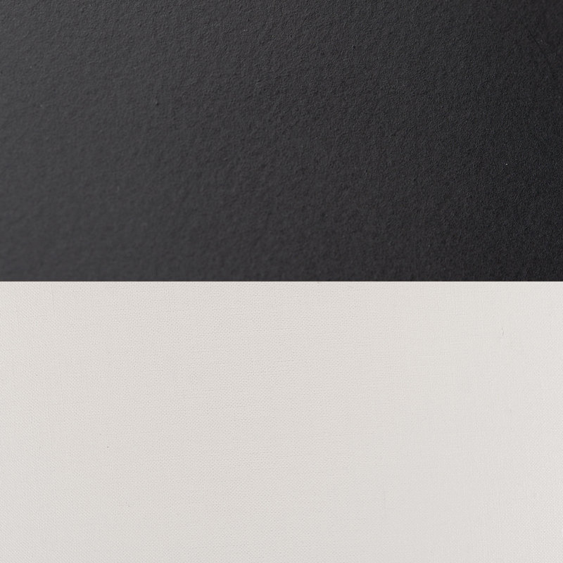 Luminaire suspendu géométrique Speakeasy, Noir mat / lin blanc