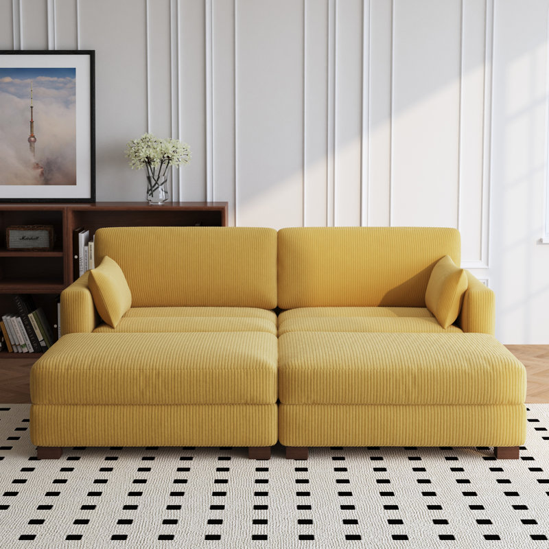 Stoneville Modular Corner Sofa, Orange