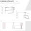 Bureau pivotant moderne de 140 cm (55 po), poste de travail en L avec 3 rangements, blanc, gain de place pour chambre ou salon, meuble de bureau blanc pour chambre ou bureau