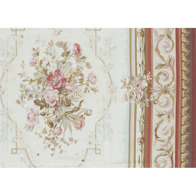 Hand-Knotted High-Quality Beige and Beige Area Rug