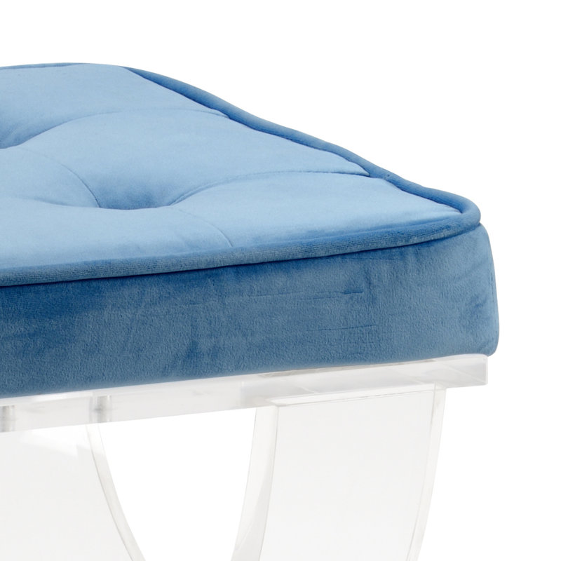 Harlow Upholstered Bench, Blue