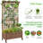 Handmade 72″ H × 35.5″ W Fir Wood Planter Box with Trellis and Wheels-1319895564