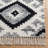 Kilim Hand Loomed Wool/Cotton Southwestern Rug in Black/Ivory-1062658271