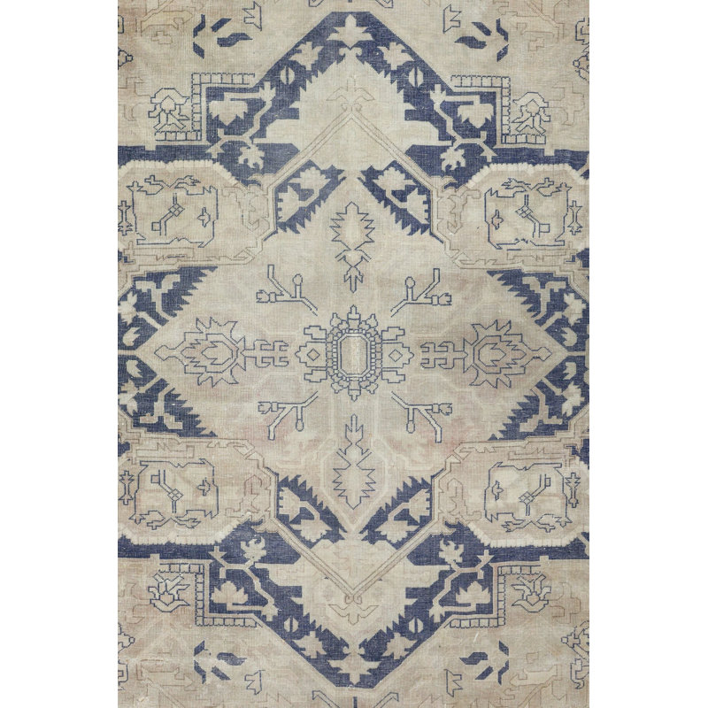 Tapis unique rétro style rétro des années 1920 de 13 pi 5 po x 16 pi 9 po Vintage Wash