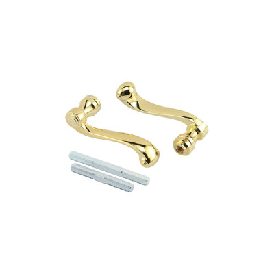 Poignées de porte coloniales françaises FHC E2660 pour utilisation intérieure, matériau métallique, conception de moulage lourd, longueur de levier de 4 1/8 po, finition laiton