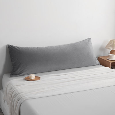 Housse de coussin pour le corps, taie d'oreiller en flanelle de luxe à fermeture à glissière, 20 x 54 pouces - NTBAY