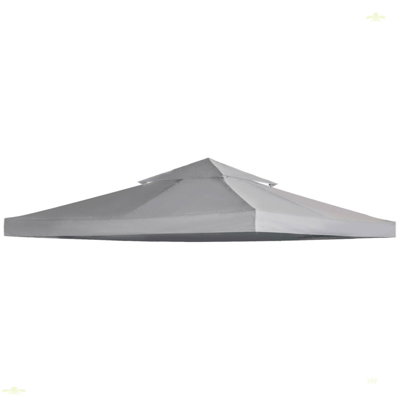 Auvent de remplacement pour abri de jardin 9,8 pi x 9,8 pi, couverture UV à 2 niveaux pour abri de jardin extérieur 9,84 pi x 9,84 pi, modèles 01-0153 et 100100-076 (SEULEMENT)