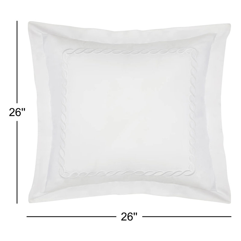 Lisbeth Classic Cotton Blend Sham, Euro, White
