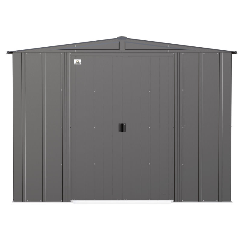  Arrow Classic Steel Storage Shed, Gray, 8 ft. W x 7 ft. D