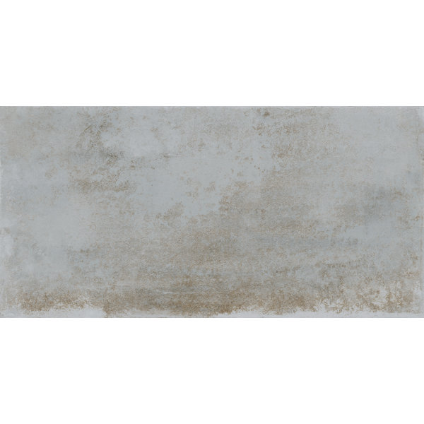 17.72" x 35.44" Porcelain Metal Look Wall & Floor Tile