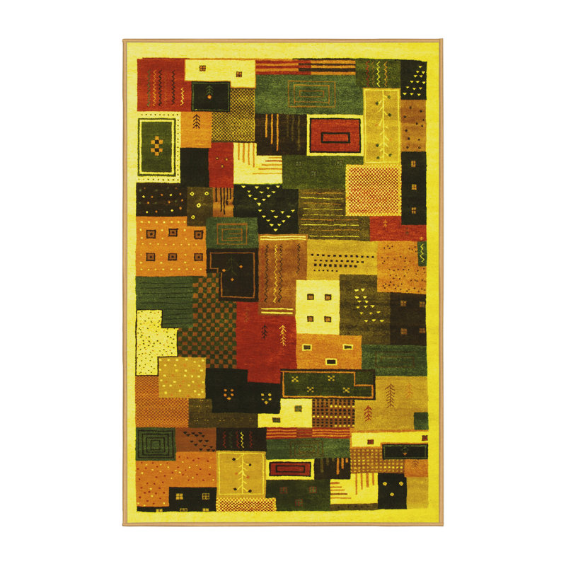 Performance Abstract Indoor Rug, Rectangle 4' x 6'