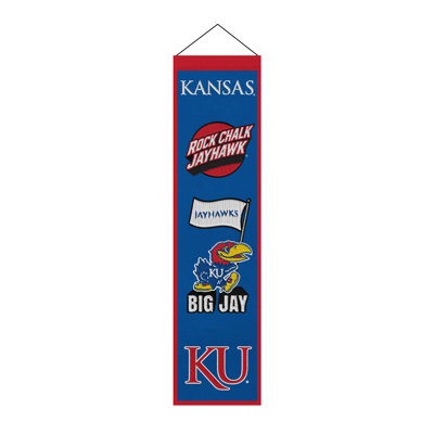 Décoration murale NCAA Kansas Icon, 8 x 32 po