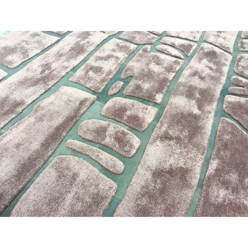 Abstract Area Rug in Brown