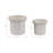 Stoneware Planter Set With Sculpted Rim And Vertical Ridged Texture, Decorative Fluted Detailing And Glossed Ceramic Body For Display And Accent Decor, Set Of 2
