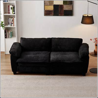 Luxury Chenille Upholstered Loveseat Sofa For Modern Living Room, Soft And Durable With Elegant Design