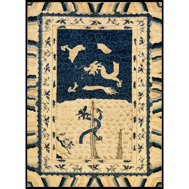 Tapis en laine noué à la main Antique