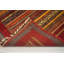 Aryana Wool Striped Area Rug in Red