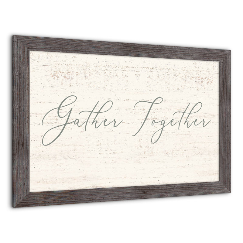 «Gather Together», reproduction encadrée, H 20 po x l 30 po x P 0,75 po