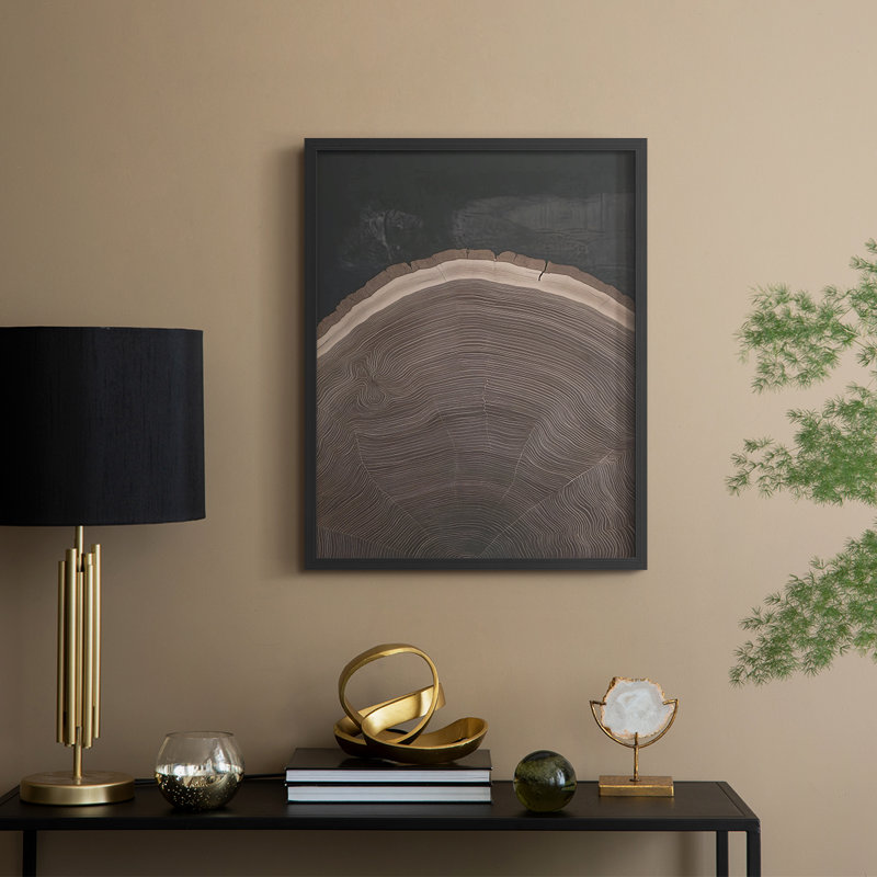 Abstract CCXXXVI Framed Print - Ready To Hang - Made in USA, 10" H x 8" W, Black