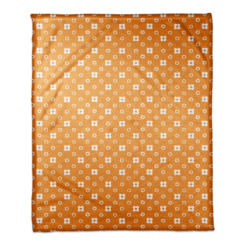 Hand Woven Throw Blanket, Orange