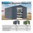 8X10 FT Outdoor Storage Shed, Large Metal Tool Sheds With Window And Lockable Doors, Garden Shed For Backyard Garden Patio Lawn, Dark Grey