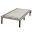 Structure de lit plateforme en acier pliable de 14 po Haslet - Double, filet rembourré gris, pieds réglables, installation sans outil-1279866535