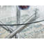 Eubanks Modern Round Dining Table Set in Glass and Chrome with 4 Luxury Faux Leather Chairs-433380137