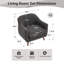 Chaise d'appoint Kaya Modern Upholstery - ensemble de 2-1842641814