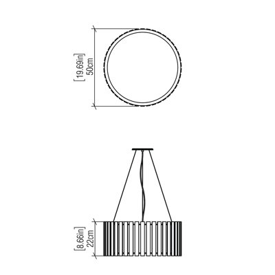 Drum LED Chandelier