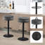 Swivel Upholstered Adjustable Height Counter Stool with Metal Frame-123930079