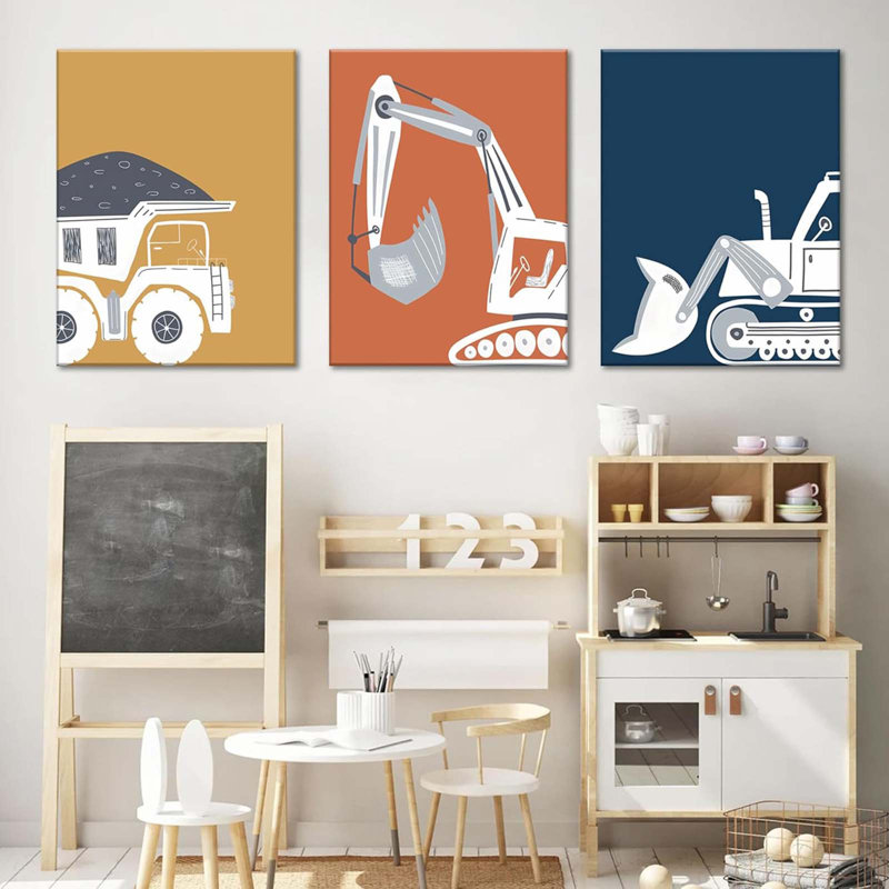3 Piece Wrapped Canvas Print, 60 cm H x 40 cm W