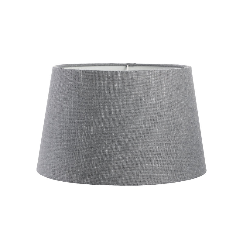 26.5cm H Linen Drum Lamp Shade, Grey