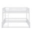 Structure de lit superposé double au-dessus de grand lit double avec une échelle et des barrières de sécurité-1785034064