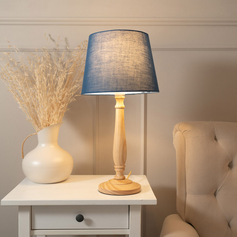 Annum Standard Table Lamp, Yes, Natural, Navy Blue