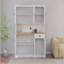 Armoire de rangement pour garde-manger de 71 po avec comptoir de four à micro-ondes, huche autoportante avec tablettes réglables, 6 portes et 1 tiroir-273384843