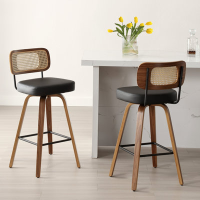 Lucania Swivel Upholstered Counter & Bar Stool