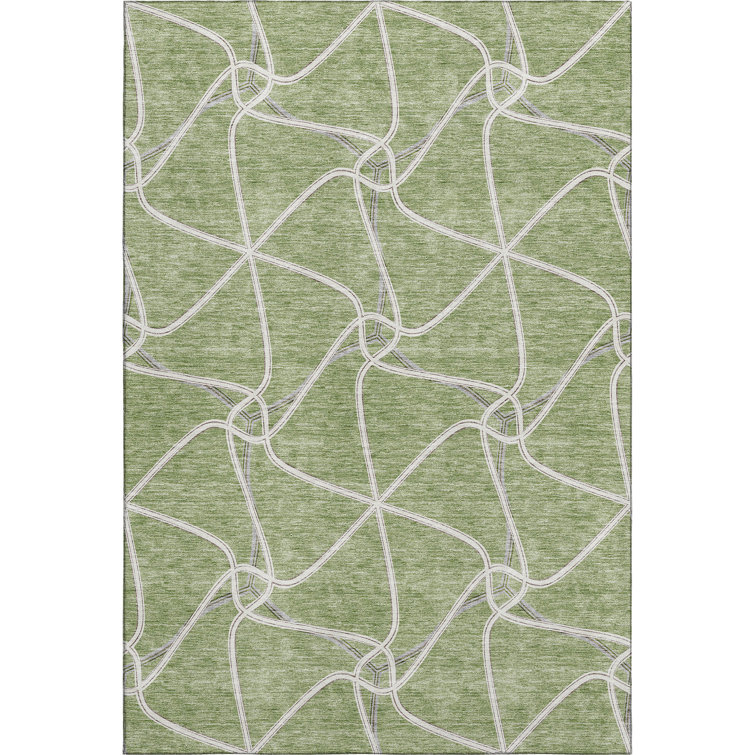 Premium Machine Washable Prisco Aloe Rug