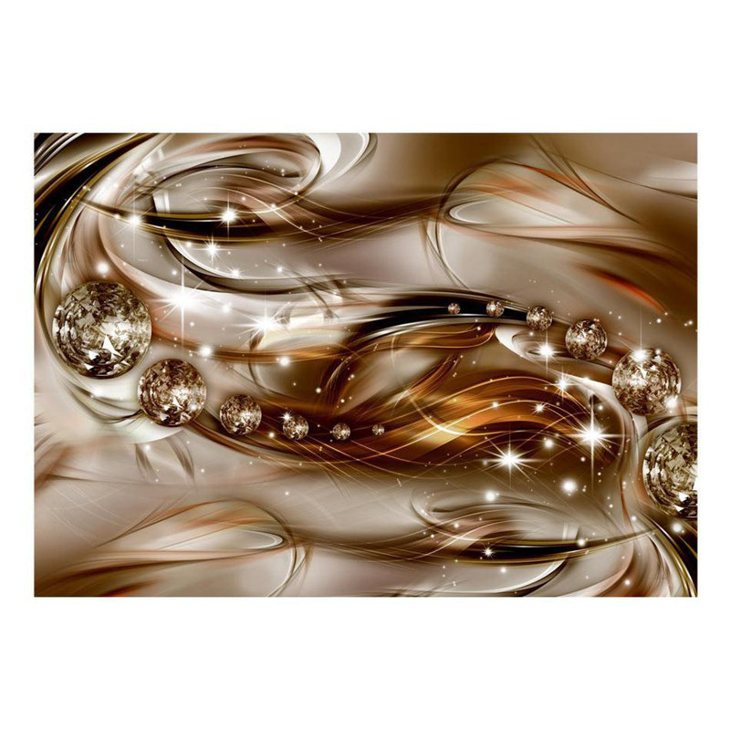 Glam Wallpaper Wall Mural - Chocolate Tide, 9.17' L x 13.08' W