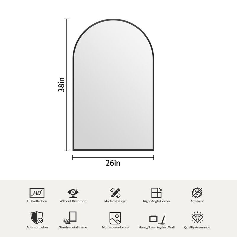 Ensemble de 2 miroirs de salle de bain faciles à installer, 38 po x 26 po