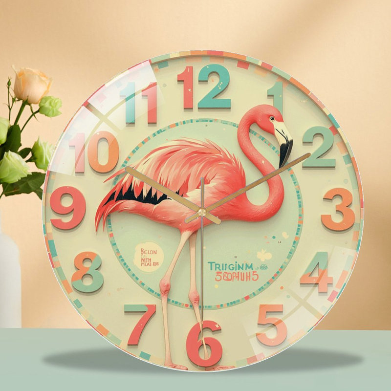 Horloge murale Flamingo