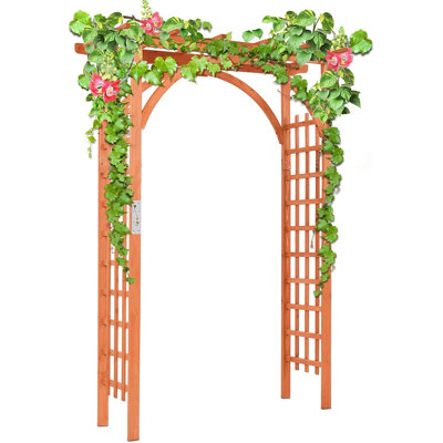 Valmonte 160cm W x 60cm D Solid Wood Arbour in Wood