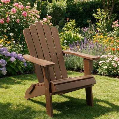 Chaise Adirondack pliante d'extérieur résistante aux intempéries
