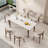 Sintered Stone tabletop Solid Wood Dining Table-637536178