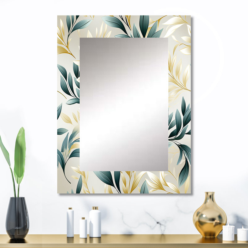 Fougère délicate de Yougos - miroir de plantes, botanique, nature, floral, 32 po x 24 po
