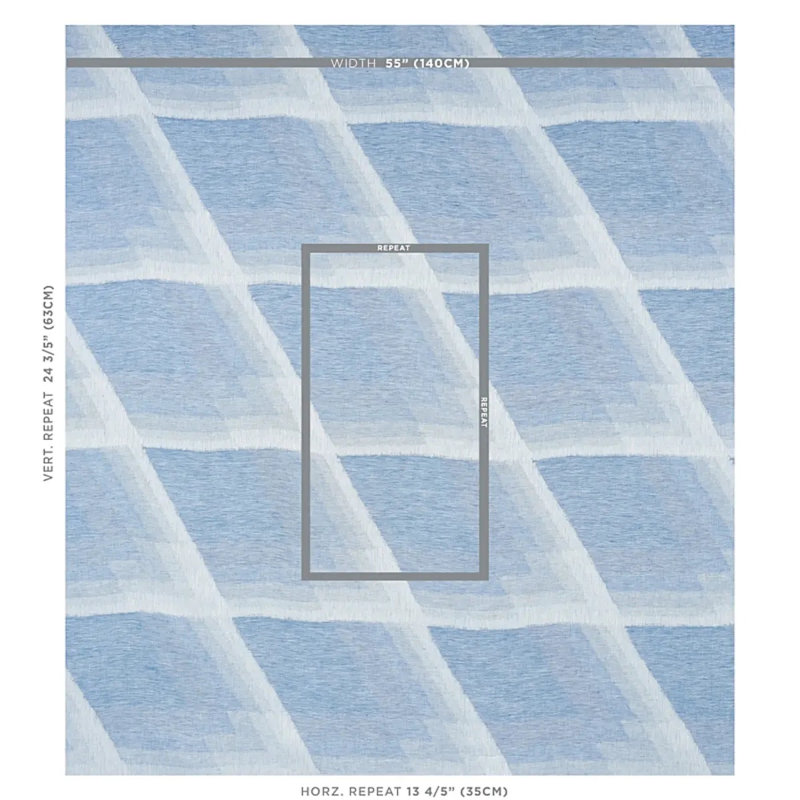 Canso Casement Fabric, Blue
