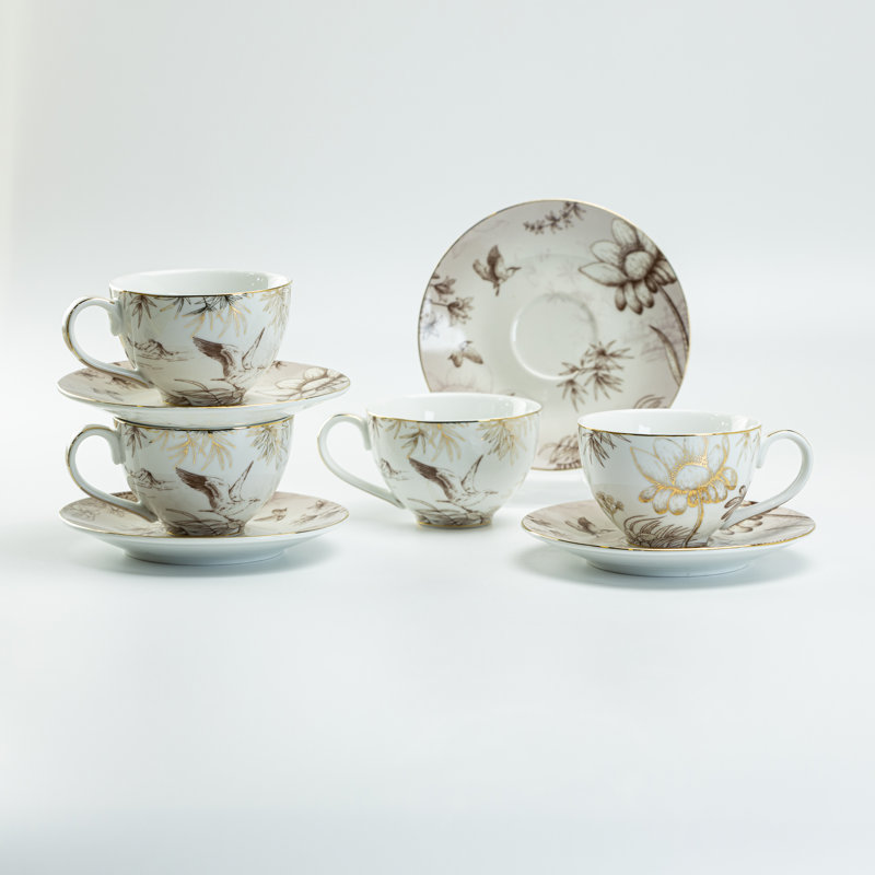 Ensemble de 4 tasses et soucoupes espresso Paradise Dusk