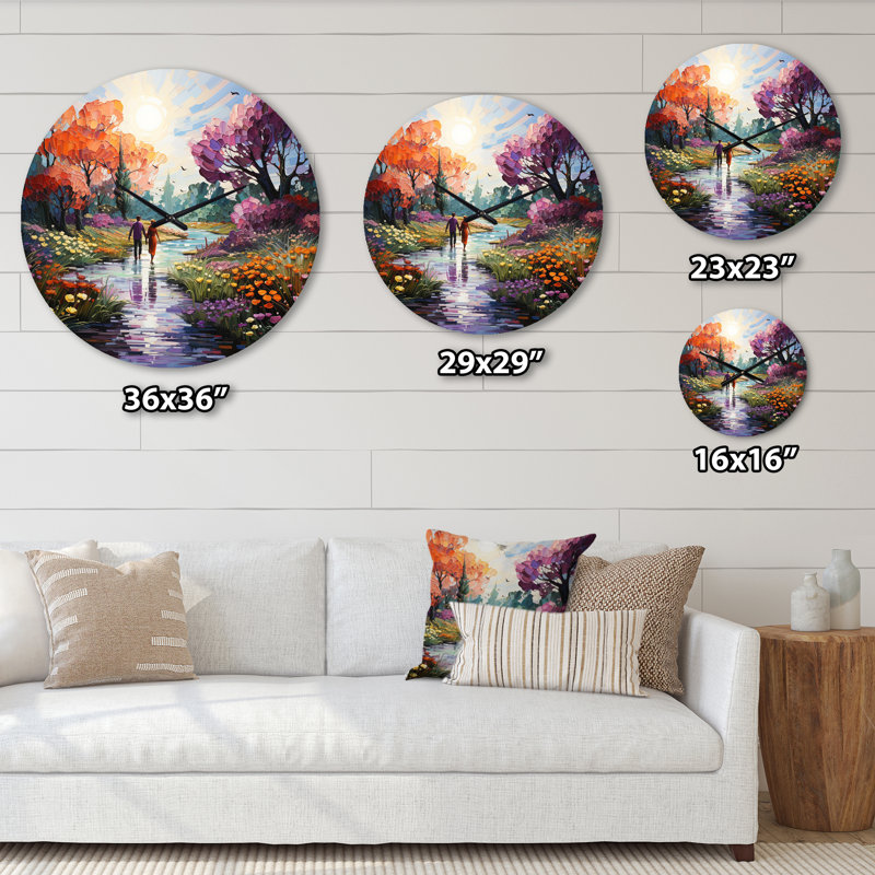 Crady - Horloge murale paysage romantique, Moyenne
