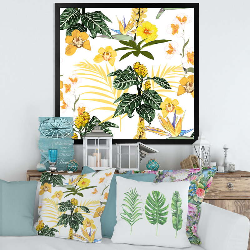 «Of Beautiful Flowers», impression sur toile, H 36 po x l 36 po x 1,5 po, Cadre photo noir