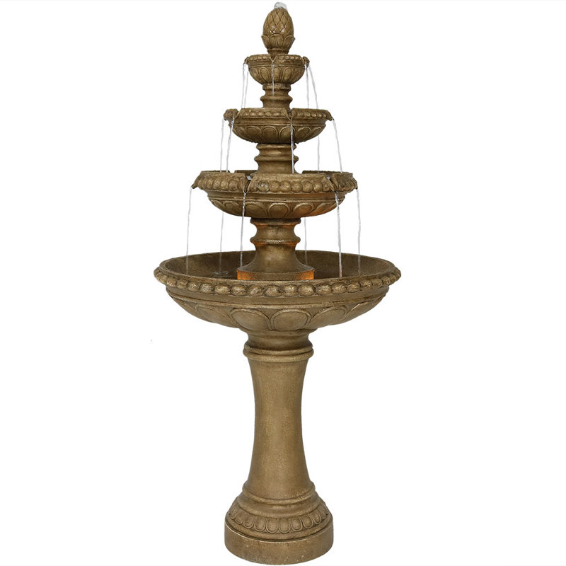 Fontaine d'extérieur à 4 niveaux Traditional